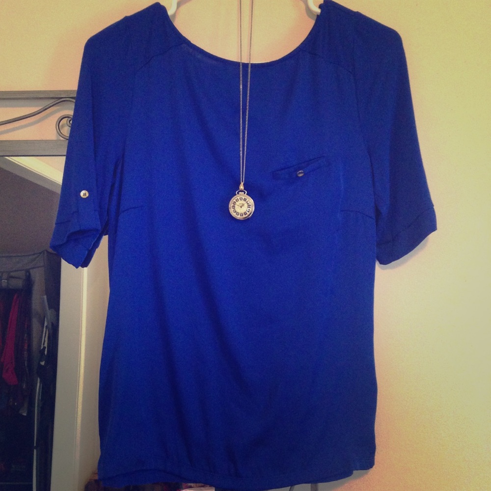 The Limited brilliant royal blue top. EUC